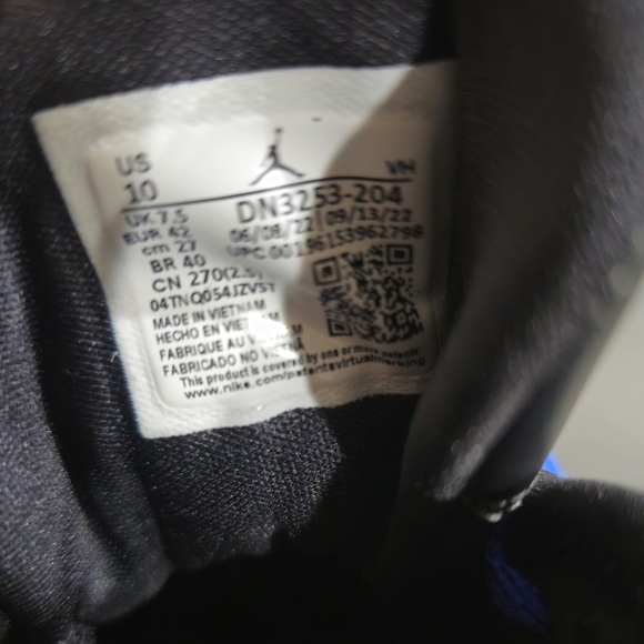 Blue and Black High-Top Sneaker Wedge By Nike Jordan - Picture 6 of 7